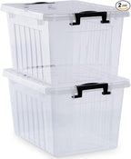 Citylife 22 QT Clear Plastic Storage Bins by CitylifeHomeOrganization