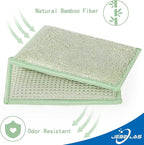 JEBBLAS 8Pack Bamboo Natural Kitchen Sponges Dish Sponge Cleaning Sponge Heavy - Image 5