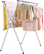 funest Drying Rack Clothing, 79 Inches Adjustble & Foldable Laundry Drying Rack - Image 8
