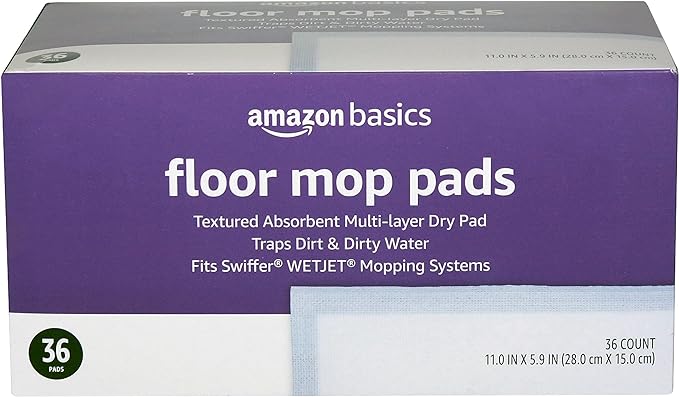 Amazon Basics Floor Mopping Pads, Fits Swiffer WetJet Mopping Systems by AmazonBasics