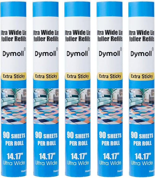 14.17" Lint Roller Refills, Extreme Sticky Large Surface Lint Roller by DYMOLL