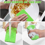 YoleShy Sponge Kitchen Natural Cellulose Sponges 10 Pack Compressed Sponges - Image 3