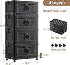 BROVIEW 480Qt Lockable Stackable Storage Bins - Image 2