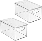 mDesign Plastic Deep Storage Bin Box Container - Image 8