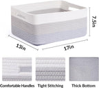 Large Storage Baskets for Organizing, Closet Shelf Baskets for Clothes Blanket - Image 2