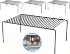 LargeBlack Cabinet Storage Shelf Rack Set of 4, Rustproof Metal Wire Kitchen by DPZM