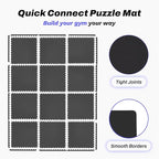 AIRHOP 0.56in Thick 48 Sq Ft Exercise Equipment Mats, 12 Tiles Upgraded Rubber - Image 5