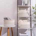 Medium and Large Woven Basket//With Handle, Used - Image 4