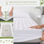 GRT Twin Mattress Protector Waterproof, Rayon from Bamboo, Cooling Quilted - Image 4