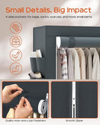 Clothes Rack, Portable Closet, 81.5 Inch Large Capacity Wardrobe Closet - Image 7