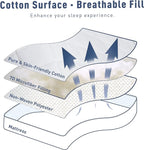 Sunflower Twin Mattress Pad, Hypoallergenic Cotton Mattress Cover College Dorm - Image 4