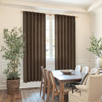 YoungsTex Brown Linen Curtains 78 Inch Length - Image 2