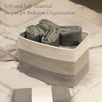 Hopegiver Woven Storage Baskets 15x11x10 Inch, 3 Pack Collapsible Cube Storage - Image 5