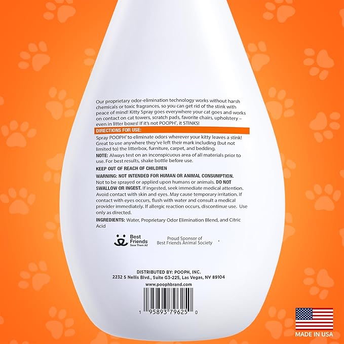 POOPH® Kitty Odor Eliminator – 32 fl oz Bottle – Proprietary Odor-Elimination - Image 9