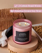 M&SENSE Cherry Blossom Scented Spring Candle, 70 Hours Long Lasting Soy Wax - Image 3