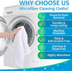 Newwiee 6 Pcs Extra Large Microfiber Cleaning Cloth 30" x 20" Washable Reusable - Image 3