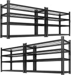 Storage Shelves Heavy Duty 4 PCS, 4-tier Adjustable Metal Industrial Utility by ROOMTEC