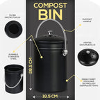 Utopia Kitchen Compost Bin for Kitchen Countertop, 1.3 Gallon Compost Bucket - Image 2
