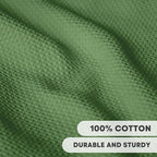 Artoid Mode 100% Cotton Olive Green Waffle Weave Kitchen Dish Cloths, 13x28 - Image 2