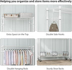 Homdox 3 Tier Heavy Duty Garment Rack - Image 7