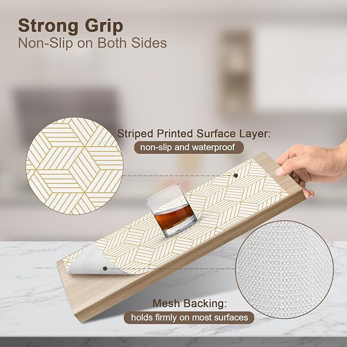 OcePor Non-Adhesive Drawer and Shelf Liner 17.5IN x 30FT，Non-Slip Kitchen - Image 2