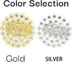 2 Pack Crystal Flower Curtain Tiebacks – Decorative Spring Wire Buckle Clips - Image 7