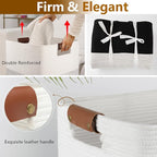 Laundry Hamper 96L Extra Large Laundry Basket, Woven Blanket Basket, Cotton - Image 3