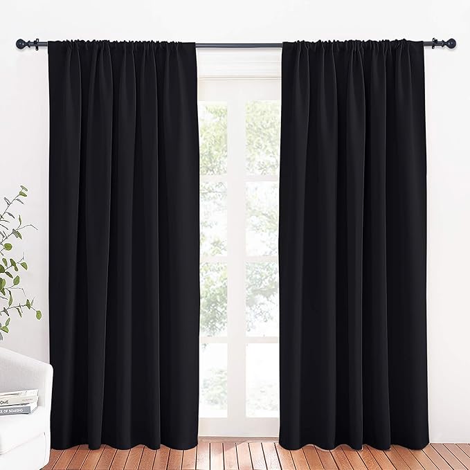 RYB HOME Curtains for Bedroom 72 inches Long, W 34 x L 72, 2 Panels by RYBHOME