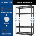 BILT HARD 46" W x 24" D x 72" H Heavy Duty Garage Shelving, 4-Tier Industrial - Image 8