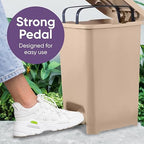 Superio Slim Step On Trash Can, Under Desk - Image 5