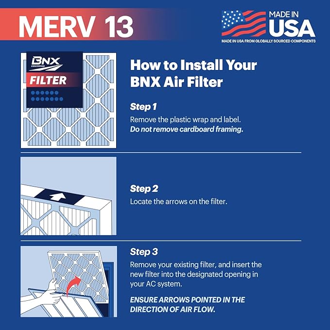 BNX TruFilter 16x25x1 Air Filter MERV 13 - Image 6