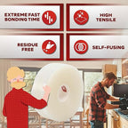 XFasten Self Fusing Silicone Tape Waterproof Clear – 1" x 36 Feet, Self - Image 3