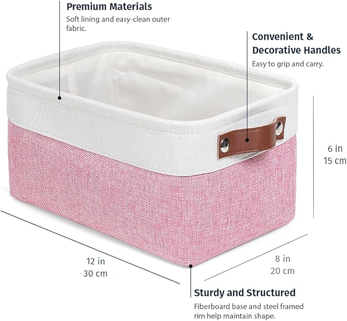 OrganiHaus Small Fabric Storage Baskets - Image 2