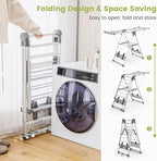 Giantex Clothes Drying Rack, 2-Layer Aluminum Foldable Laundry Drying Rack - Image 4