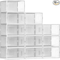 Secret Space 12 Pack Large Shoe Organizer Storage Boxes by SecretSpace