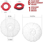 6-Pack White Mop Replacement Heads - Image 2