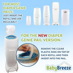 BabyBreeze Diaper Pail Refill Bags Compatible - Image 2