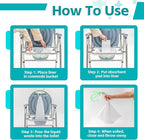 120 Pack Commode Liners with Super Absorbent Pads, Disposable Leakproof Bedside - Image 5