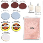 Windshield Scratch Remover Set Glass Polishing Kit Abrasive Discs Polish Pads - Image 2