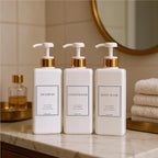 Modern Gold Design Large 27 oz Shampoo and Conditioner Dispensers - Image 8