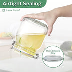Glass Food Storage Jars with Airtight Lids 34 oz Square 4 Pack Kitchen Storage - Image 5