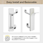 Wall Hooks for Coat and Towel: 13LB Adhesive Door Hanger Stick on - Image 3