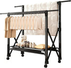 Heavy Duty Rolling Clothing Rack by Unknown