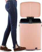 happimess HPM1005G Marco Rectangular 10.6-Gallon Double Bucket Trash Can - Image 5