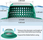 Shower Drain Hair Catcher, Bathtub Drain Cover Foldable Silicone Shower & Tub - Image 6