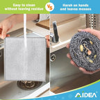 AIDEA Non Scratch Wire Dishcloth 12PK, Wire Dishwashing Rag - Image 6