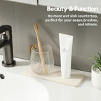 2PCS Bathroom Sink Vanity Trays, Water Absorbing Diatomite Stone Drying Soap - Image 3
