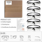 Safety Glasses, Lightweight Fog-Proof Safety Goggles - Image 2