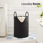 Laundry Basket, Woven Cotton Rope Laundry Hamper, 60L - Image 5