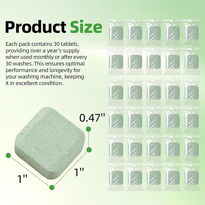 Washing Machine Cleaning Tablets, Formulated - Image 2